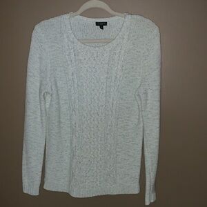 Talbots Ivory Cable Knit Sweater